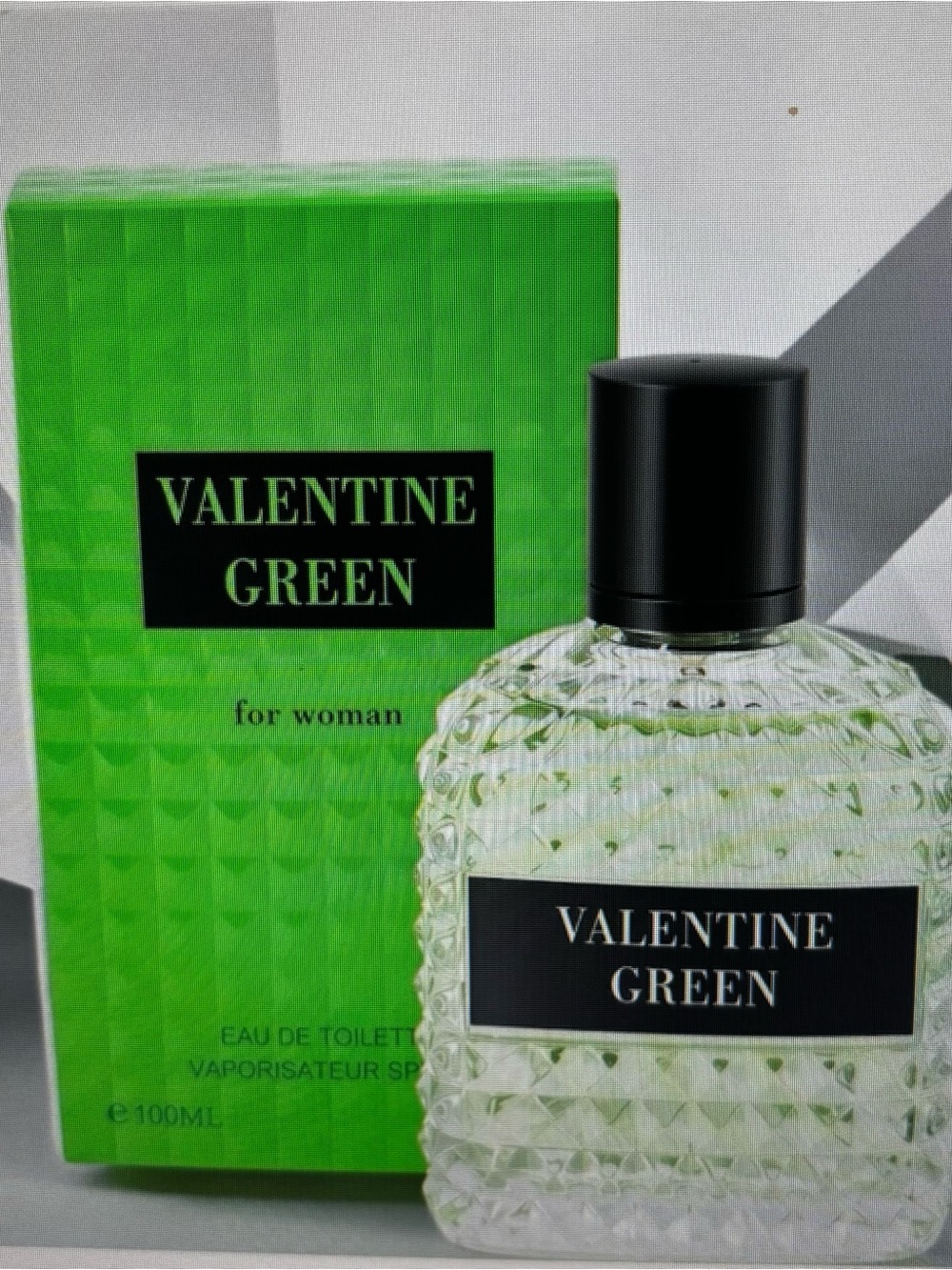 Valentine Green Eau de Toilette perfume for Women - Bright Green Bottle